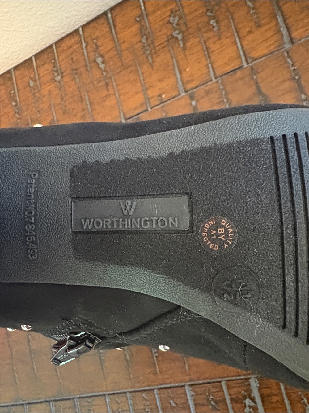 Worthington Black Studded Ankle Booties - Picture 8 of 9